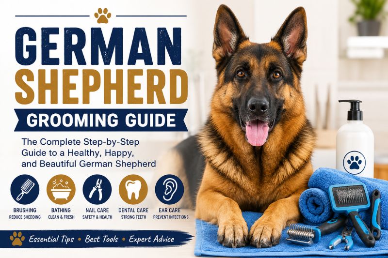 German Shepherd grooming